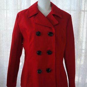 Celebrity Pink Women's Red Double Breasted Peacoat